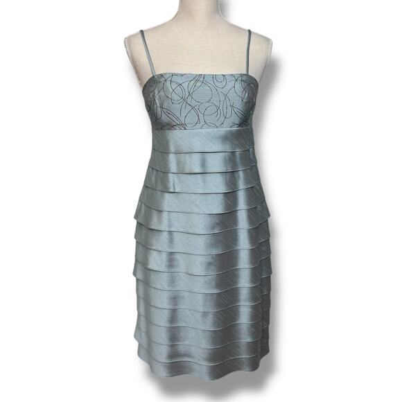 Jessica Howard Teal and Brown Dress with Jacket Size 8P - Picture 4 of 8